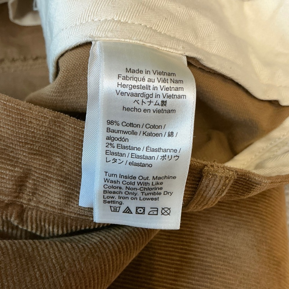 J.Crew Corduroy Pants Mens 36x30 Brown Classic Straight Stretch - Picture 8 of 8